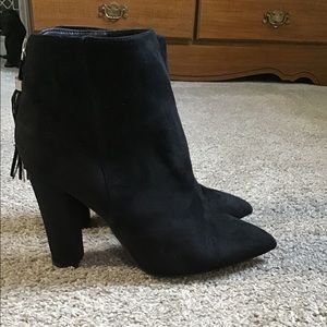 Lulus Black Heeled Ankle Booties